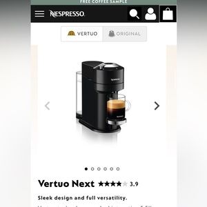 Nespresso Vertuo Coffee Maker w/ Aero3 Milk Frother